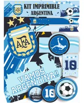 Comprar Kit Imprimible Argentina Afa Fútbol Mundial Messi Candy Bar