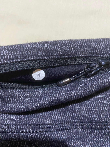 Legging Deportivo Lululemon Gris Oxford Pockets Xs High Rise (Usado)