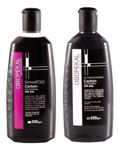 Obopekal® Shampoo + Aconcionador Carbon Sin Sal 500grs