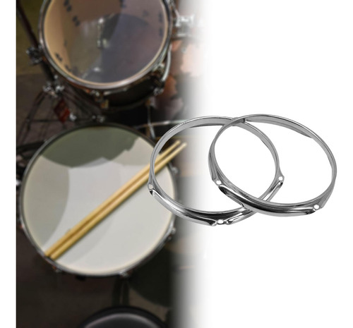 2pcs Drum Hoop Set Rings Tambores 14 Pulgadas 6 Agujeros