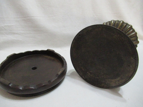Antiguo Par Cráteras Ánforas Petit Bronce Italiano Relieve (Usado)