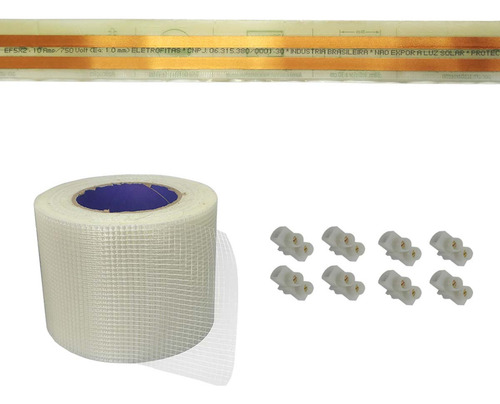 Kit Eletrofita 2 Vias 10a 8 Metros + 8 Conectores Cobertura Transparente