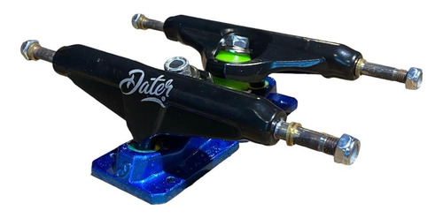 Trucks Para Skate Dater Full Color 149mm Negro Azul