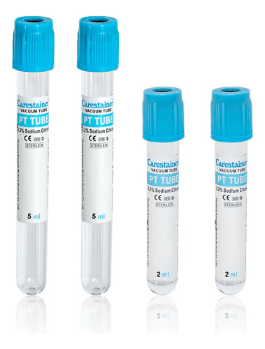Tubo Citrato De Sodio 13x75mm X 4,5ml X 100u - Carestainer