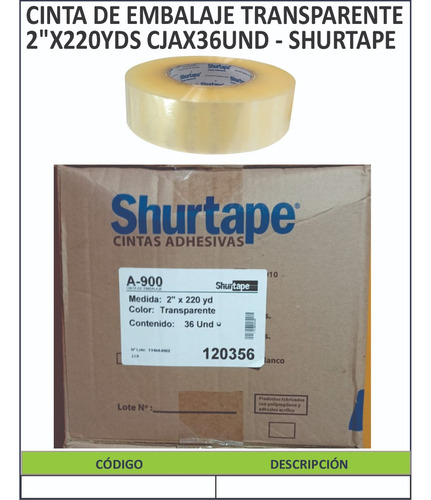 Cinta De Embalaje  2 X220yds Cjax72 - Shurtape