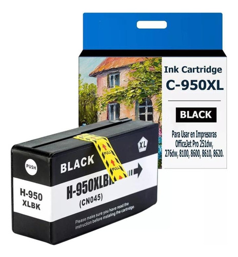 Cartucho Negro Generico 950xl Para Pro 8600/8610/8625