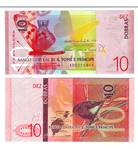 S. Tomé E Príncipe - Billete 10 Dobras 2020 - Unc