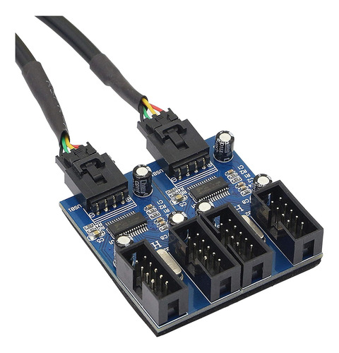 Placa Base Usb 9 Pin Header Hub Macho 1 A 2/4 Hembra Usb 2.0