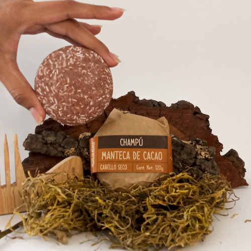 Champú Sólido Manteca De Cacao 120g Bitácora Botánica