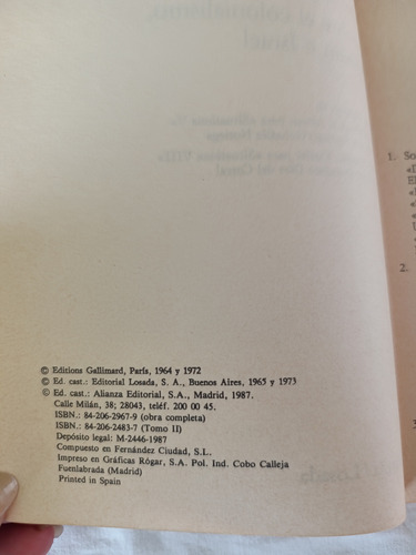 Sobre El Colonialismo Vietnam.israel.jean -paul Sartre (Usado)