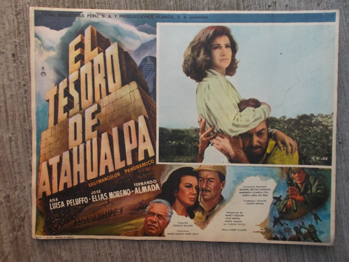 Vintage Raro Lobby Card El Tesoro De Athaualpa!