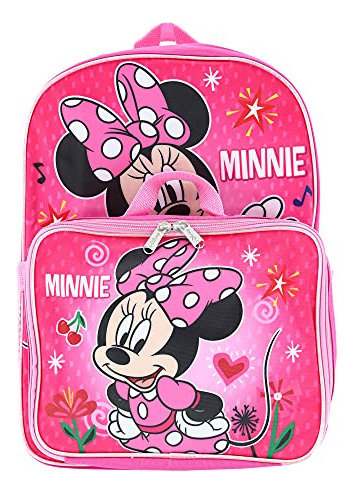 Fiambrera Desmontable Con Mochila Minnie Mouse Para Niñas 16