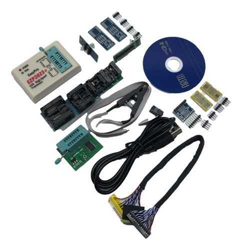 Programador Usb Spi Plastico + Metal 12 Adaptador Para 24 25