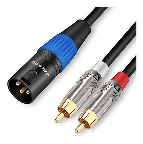 Jolgoo Cable De Microfono De Conexion Doble Rca A Xlr Macho,