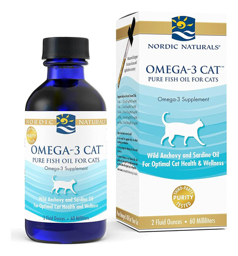 Nordic Naturals Omega-3 Para Gatos, Sin Sabor - 2 Oz - 304 M