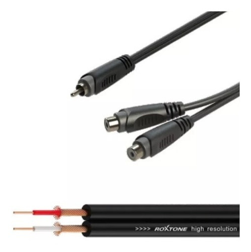 Imagen 4 de 6 de Cable Rca Macho A 2 Rca Hembra - Roxtone Rayc570l02