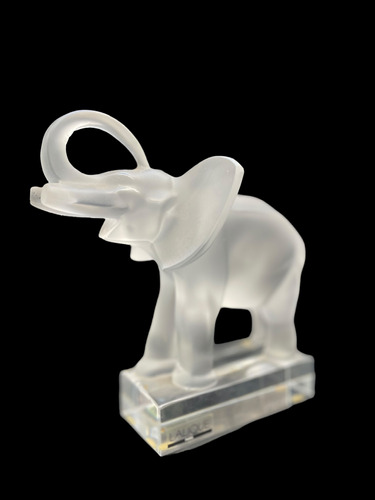 Lalique Elefante Cristal Francés Firmado Deco