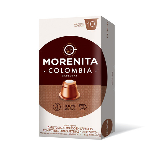 Imagen 1 de 1 de Café colombia en cápsula La Morenita 10 u