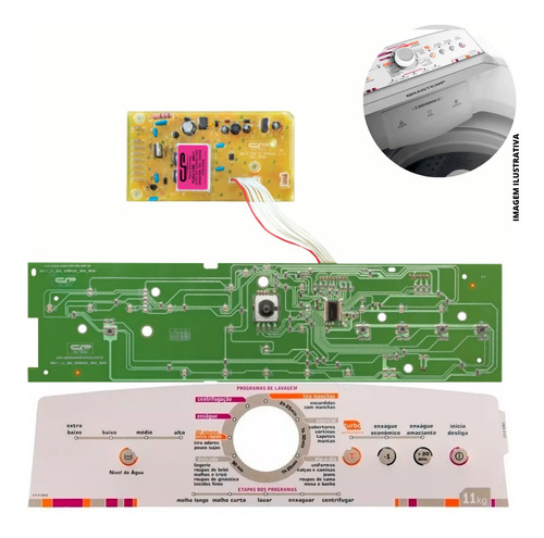 Placa Interface Potência + Adesivo Brastemp Ative 11kg Bwl11