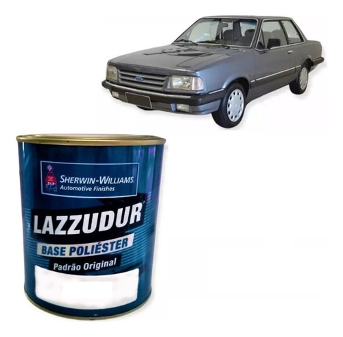 Tinta Automotiva Cinza Mercury Ford Poliéster 900ml Lazzuril