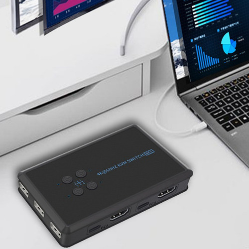 Conmutador Kvm Compatible Con Hdmi 4 Entradas 1 Salida Conmu