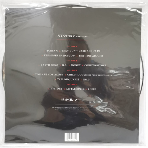 Michael Jackson History Continues Picture 2lp Vinilo Nuevo