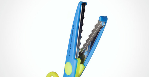 Kit 03 Tesoura Escolar Picotar 13cm Curva Zig Zag Onda - Brw