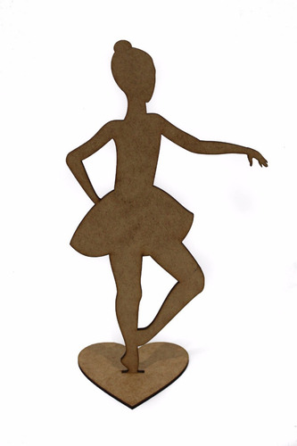 Imagem 2 de 2 de 20pçs Bailarina 30cm Decoração Festas Centro De Mesa Mdf Cru