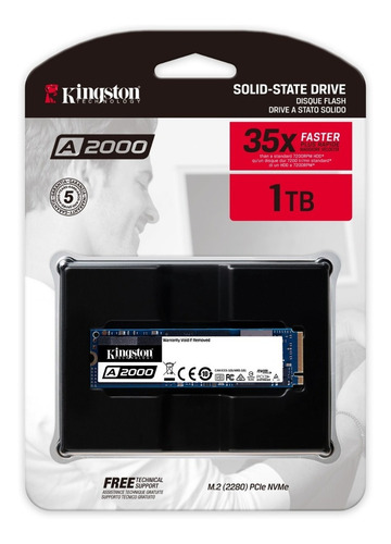 Imagen 3 de 5 de Disco sólido SSD interno Kingston SA2000M8/1000G 1TB