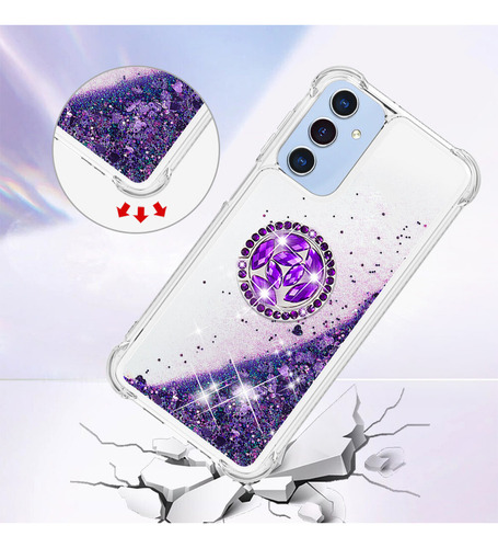 Funda Protectora Con Purpurina Líquida For Samsung Galaxy A15 5g