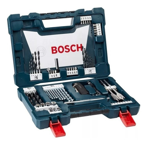 Imagen 1 de 8 de Set Kit Juego Bosch V Line 68 Piezas Puntas Mechas Tubos
