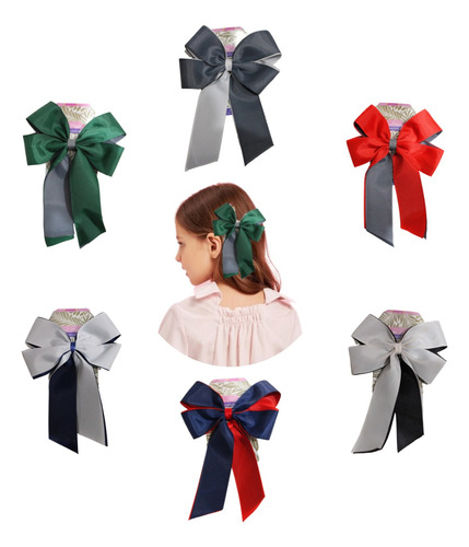 Moño De Liston Para Cabello Bebe/niña 6pz Ribbon Hair Bow