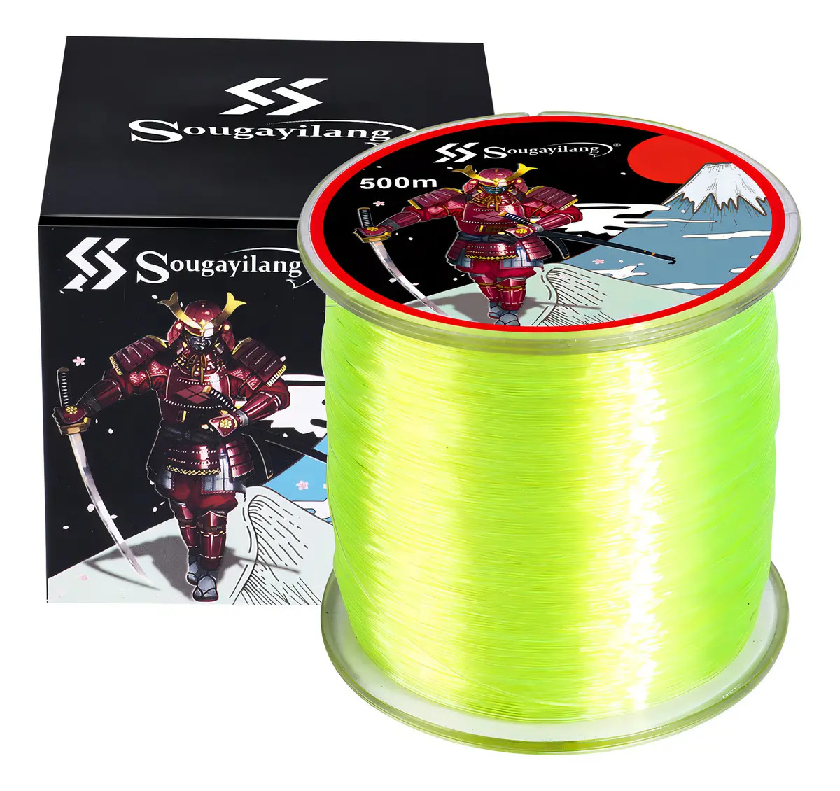 Linha De Pesca 500m Monofilamento Nylon Linha 0.32mm Amarelo