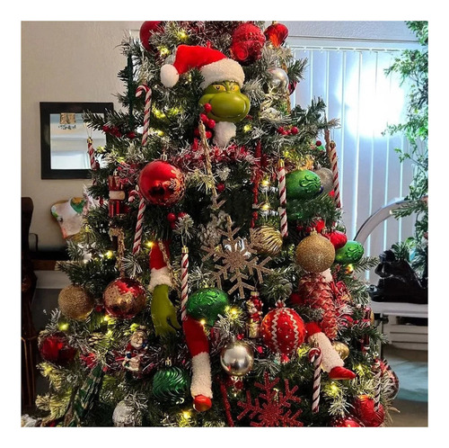 5pcs Grinch Figuras Decorativas Decoración Árbol De Navidad