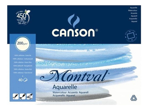 Canson Block Montval 200 Grs Grano Fino 32 X 41 Cm 40 Hojas