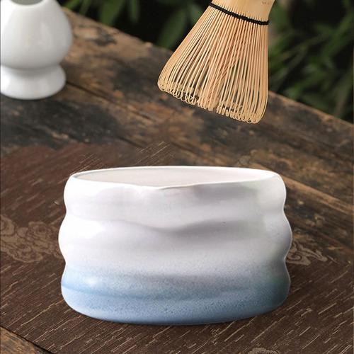 Japonese Matcha Tea Bowl Tazón De Tazón De Gradiente Azul
