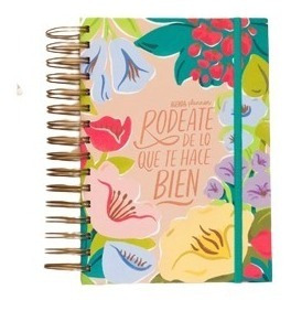 Imagen 2 de 6 de Agenda Planner Perpetua Semanal Anillada Tapa Dura 184 Hojas