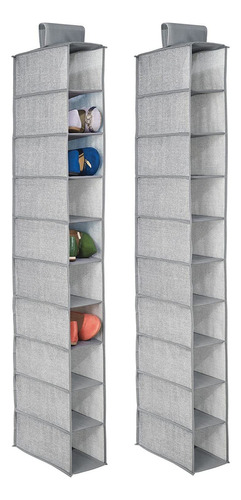 Mdesign Soft Fabric Over Closet Rod Organizad