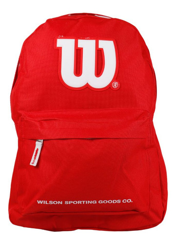 Mochila deportiva de poliéster Wilson Sporting Goods, color rojo