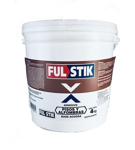 Imagen 2 de 5 de Adhesivo Para Pisos Vinilicos 4 Kg Fullstick
