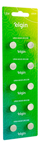 10 Baterias Alcalinas Ag10 Lr1130 Lr54 Elgin