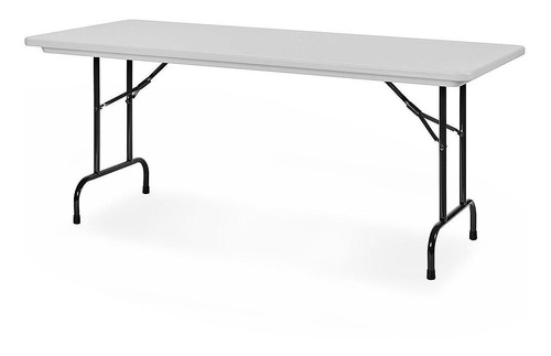 Mesa Plegable De Lujo - 183x76cm, Altura Fija, Gris Claro