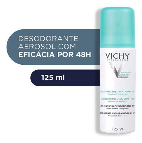Desodorante Vichy Pele Sensível 48 Horas 125ml 48 Horas