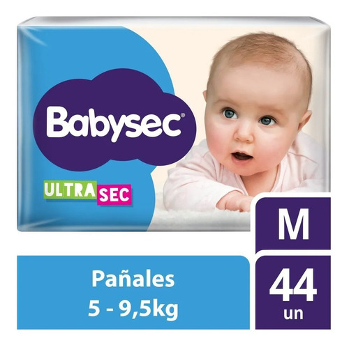 Pañales Babysec Hiper Pack M 44 Unidades Pack Por 2 Unid