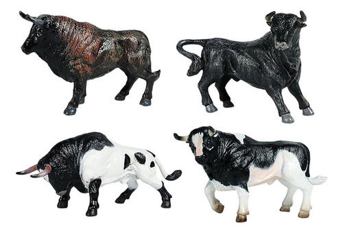12 Piezas De Juguete De Vaca De Ganado De Toro Simulado