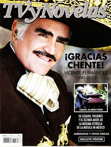 Revista Tv Novelas Especial Vicente Fernandez Incluye Poster