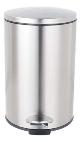 Basurero Con Pedal Acero Redondo 20 Lt