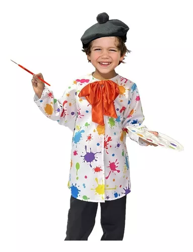 Disfraz De Pintor Arte Traje Pintura Disfraces Niños Niñas - $ 389