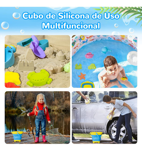 Juguetes De Playa 21 Piezas Con Bolsa De Malla Y Cubo Plegab