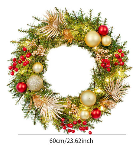 Corona Navideña Corona De Invierno 60cm Decoración